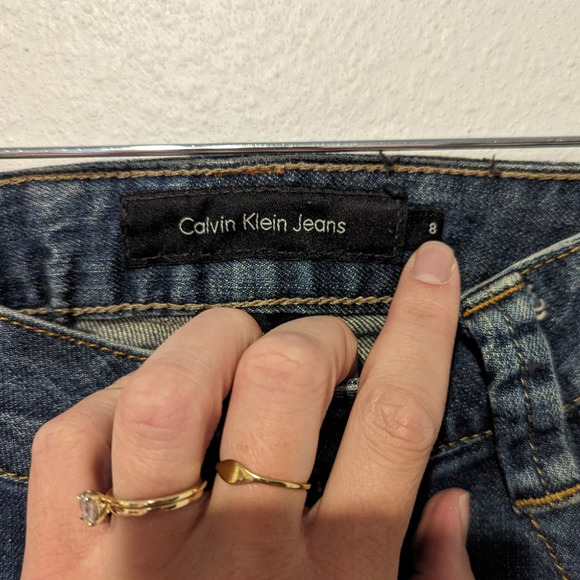 Calvin Klein Women's Bootcut Denim Jeans Dark Wash Size 8 - Picture 4 of 6